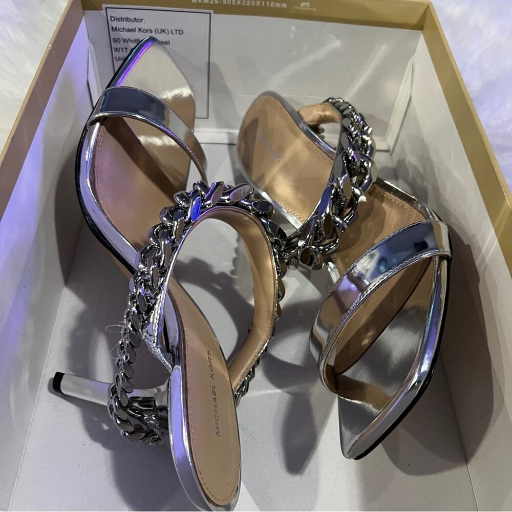 NIB MICHAEL Michael Kors Women's Bianca Sandals Heels - Picture 5 of 7